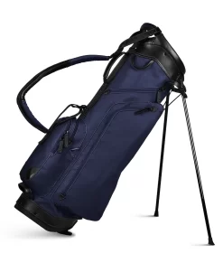 Sun Mountain Golf Canvas & Leather Carry Stand Bag -Golf Equipment 190733CanvasLeatherStandNavy Black