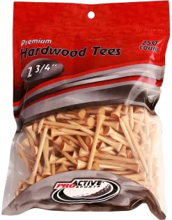 ProActive Premium Sports Hardwood Golf Tees 2.75" 250 Count