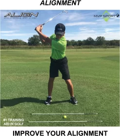 MVP Sport Golf Alignment Sticks 2-Pack -Golf Equipment AlignmentRods Red 3