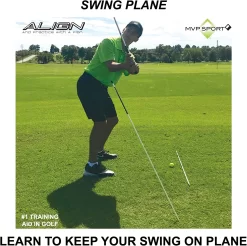 MVP Sport Golf Alignment Sticks 2-Pack -Golf Equipment AlignmentRods Red 7