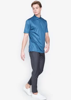 Callaway Jack Nicklaus Black Label By Perry Ellis All Over Mini Foulard Polo Shirts -Golf Equipment AllOverMiniFoulardPolo DeepDiveBlue4