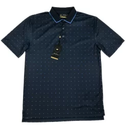 Callaway Jack Nicklaus Black Label By Perry Ellis All Over Mini Geo Polo Shirts