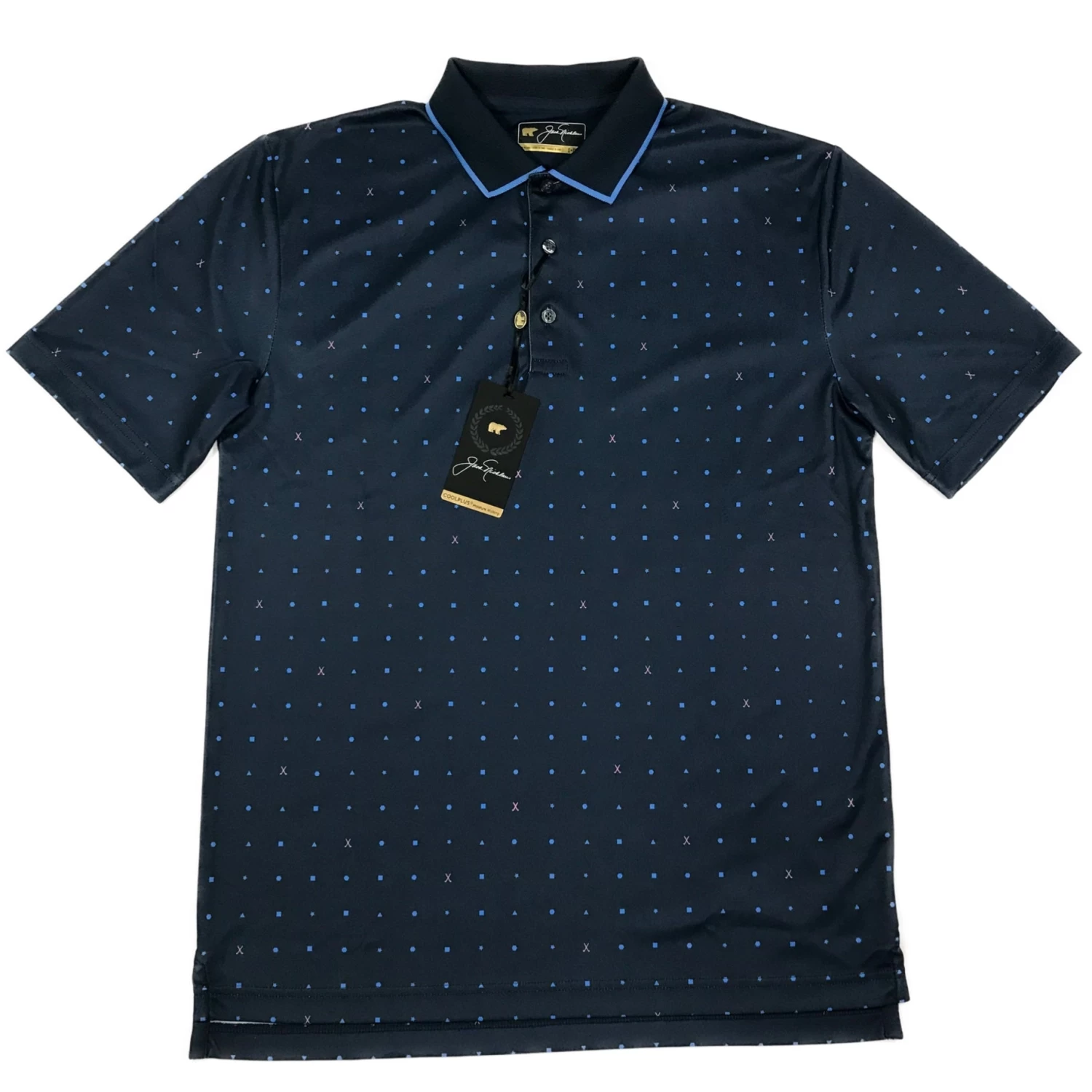 Callaway Jack Nicklaus Black Label By Perry Ellis All Over Mini Geo Polo Shirts 1 Callaway Jack Nicklaus Black Label By Perry Ellis All Over Mini Geo Polo Shirts