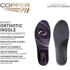 Golf Equipment 43 Copper Fit Balance Orthotic Insoles