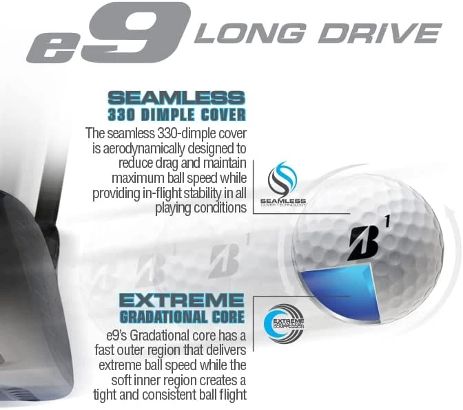 Bridgestone E9 Long Drive Golf Balls 4 Bridgestone E9 Long Drive Golf Balls - Image 4