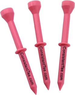 Consistent Tee Golf Tees 10 Pack - 3.25" -Golf Equipment ConsistentTees Pink2