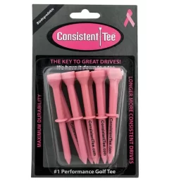 Consistent Tee Golf Tees 10 Pack - 3.25" -Golf Equipment Consistent Tee Pink Color