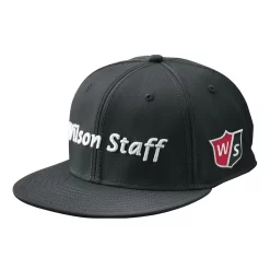 Wilson Staff Golf Flat Brim Tour Caps - Assorted Colors -Golf Equipment Flat Brim Black 1