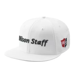 Wilson Staff Golf Flat Brim Tour Caps - Assorted Colors -Golf Equipment Flat Brim White 1