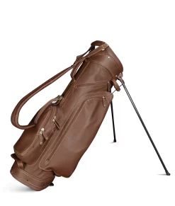 Sun Mountain Golf Leather Carry Stand Bag 9 Sun Mountain Golf Leather Carry Stand Bag -Golf Equipment G823250LeatherStandBrown Khaki