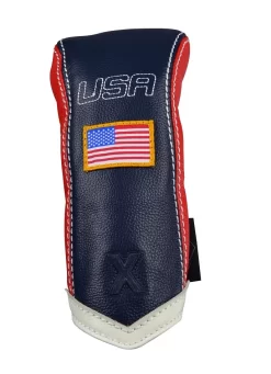 Sun Mountain Golf Leather Head Covers -Golf Equipment G823793Navy Red WhiteChevronX