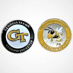 NCAA Double Sided Collegiate Golf Ball Marker Coins -Golf Equipment GeorgiaTech