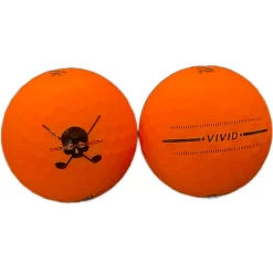 CaddiesShack Custom Jolly Rogers Skull & Crossbones Volvik Vivid Matte Golf Balls -Golf Equipment Orangevivid