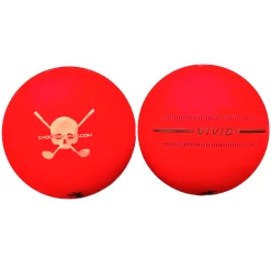 CaddiesShack Custom Jolly Rogers Skull & Crossbones Volvik Vivid Matte Golf Balls -Golf Equipment RedVivid