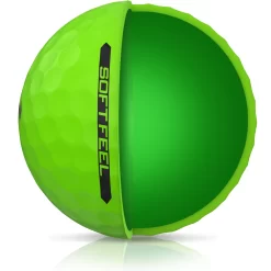 Srixon Soft Feel Brite Matte Color Golf Balls -Golf Equipment SOFTFEEL13 BRITEGREEN QUARTERVIEW Reflection