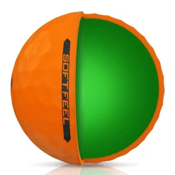 Srixon Soft Feel Brite Matte Color Golf Balls -Golf Equipment SOFTFEEL13 BRITEORANGE QUARTERVIEW Reflection