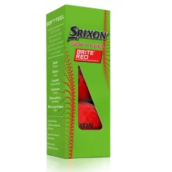 Srixon Soft Feel Brite Matte Color Golf Balls -Golf Equipment SOFTFEELBriteRed13 Sleeve FLIP reflection