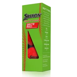 Srixon Soft Feel Brite Matte Color Golf Balls -Golf Equipment SOFTFEELBriteRed13 Sleeve reflection