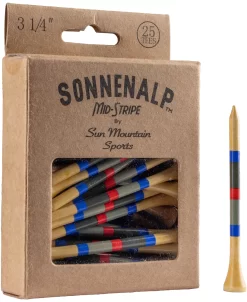 Sun Mountain Sonnenalp Mid-Stripe Golf Tees -Golf Equipment Sonnenalp TeesLoden