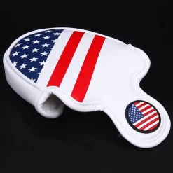 Volf Golf Red White Blue Synthetic Leather USA Mallet Putter Cover -Golf Equipment VolfGolfHeadcovers USAMalletPutter4