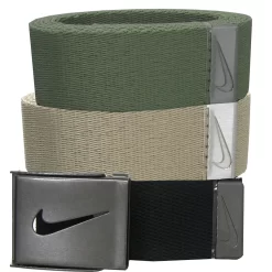 Nike 3-in-1 Web Belt Packs -Golf Equipment WebBelt BlackCargoKhaki