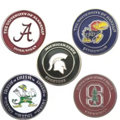 Golf Equipment 40 NCAA Double Sided Collegiate Golf Ball Marker Coins