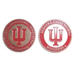 NCAA Double Sided Collegiate Golf Ball Marker Coins -Golf Equipment indiana